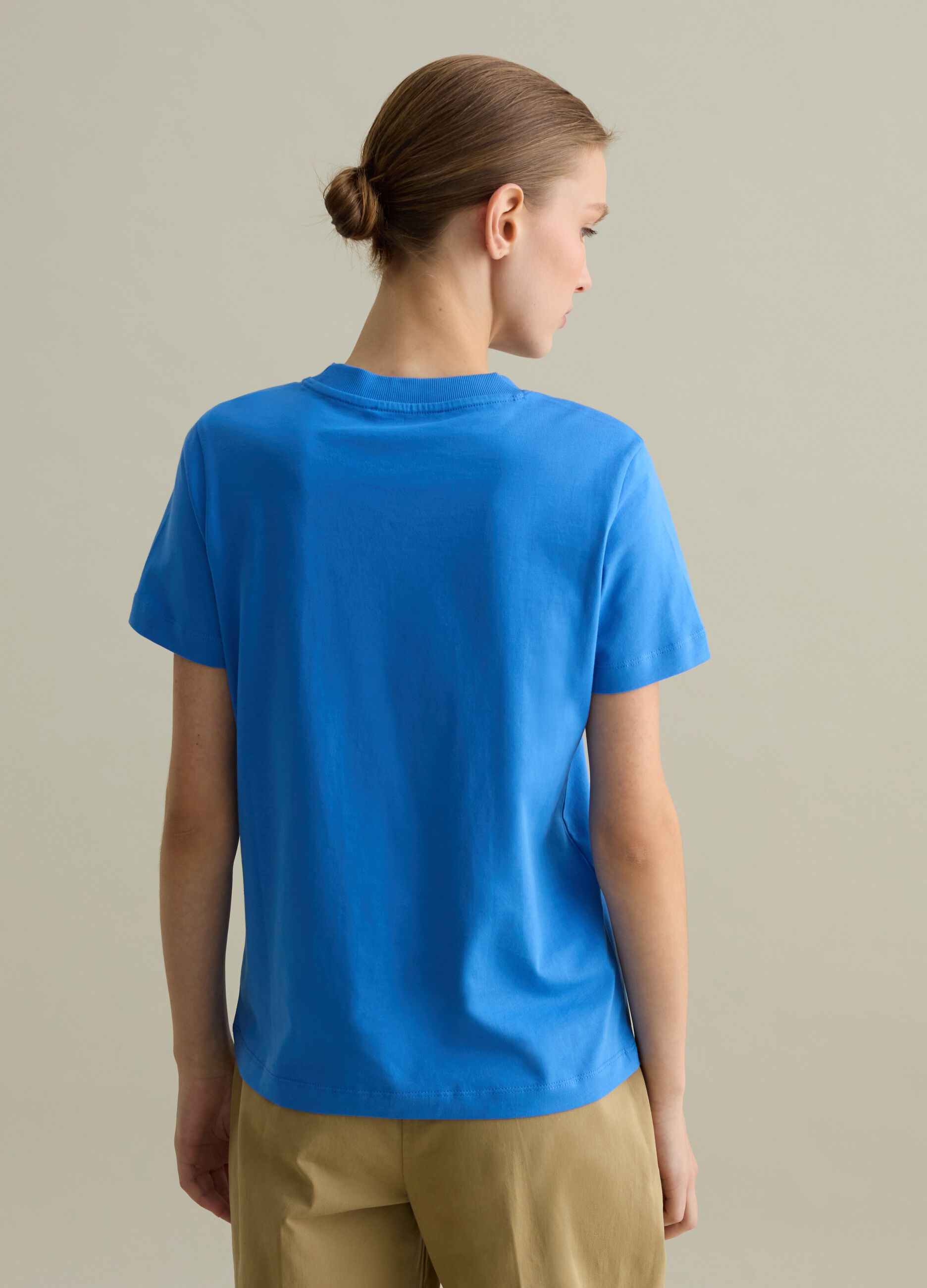 T-shirt girocollo in cotone