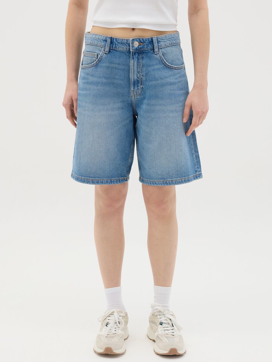 Blue denim Bermuda shorts by Ovs_1