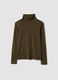 Brown crew-neck pure cotton T-shirt_4