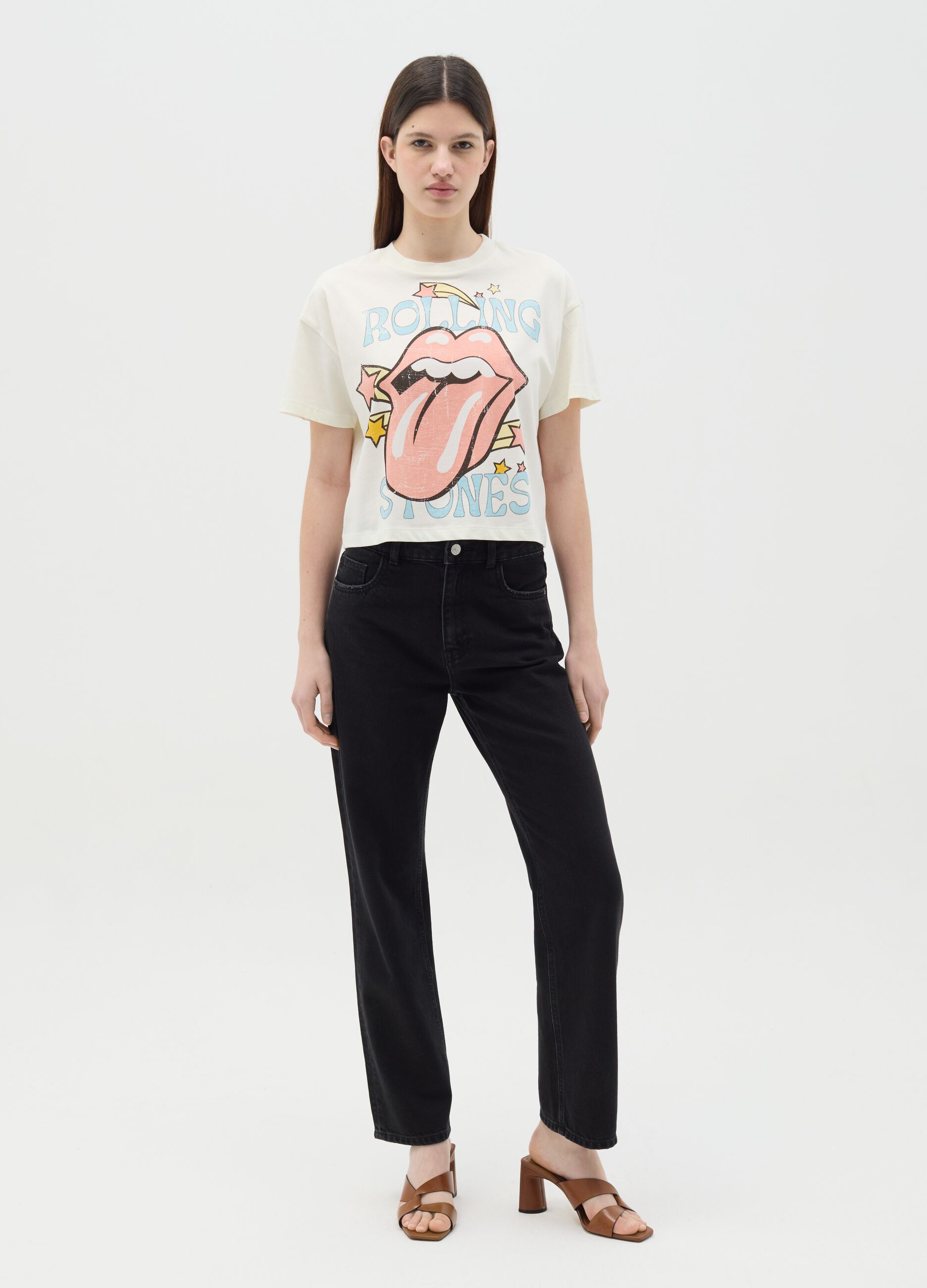 T-shirt with Rolling Stones print