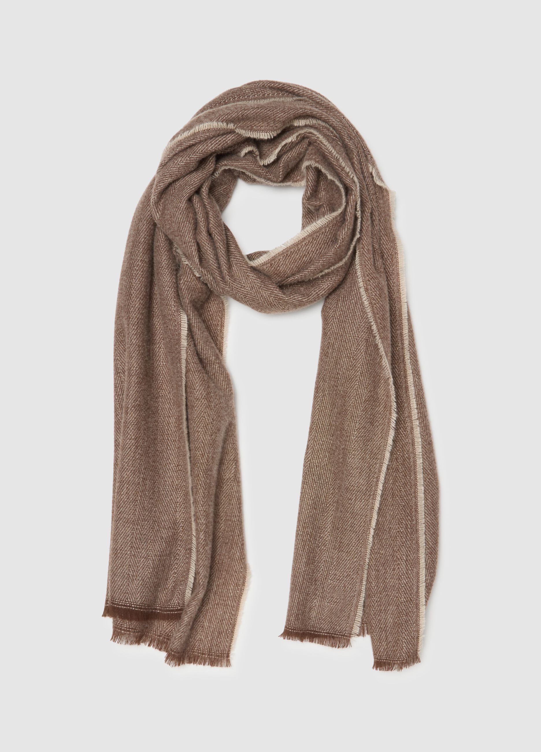 Brown Fabric Scarf