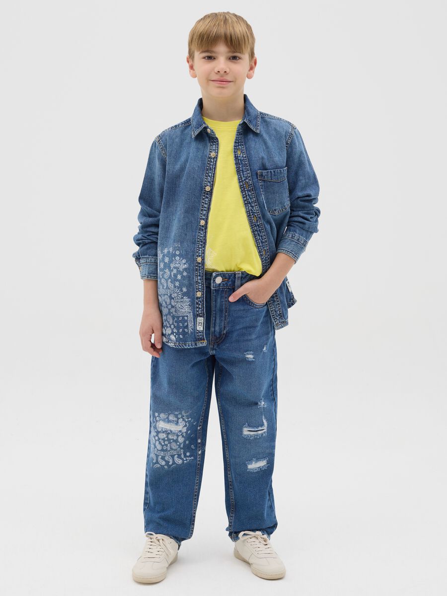 Relaxed-fit jeans with abrasions_1