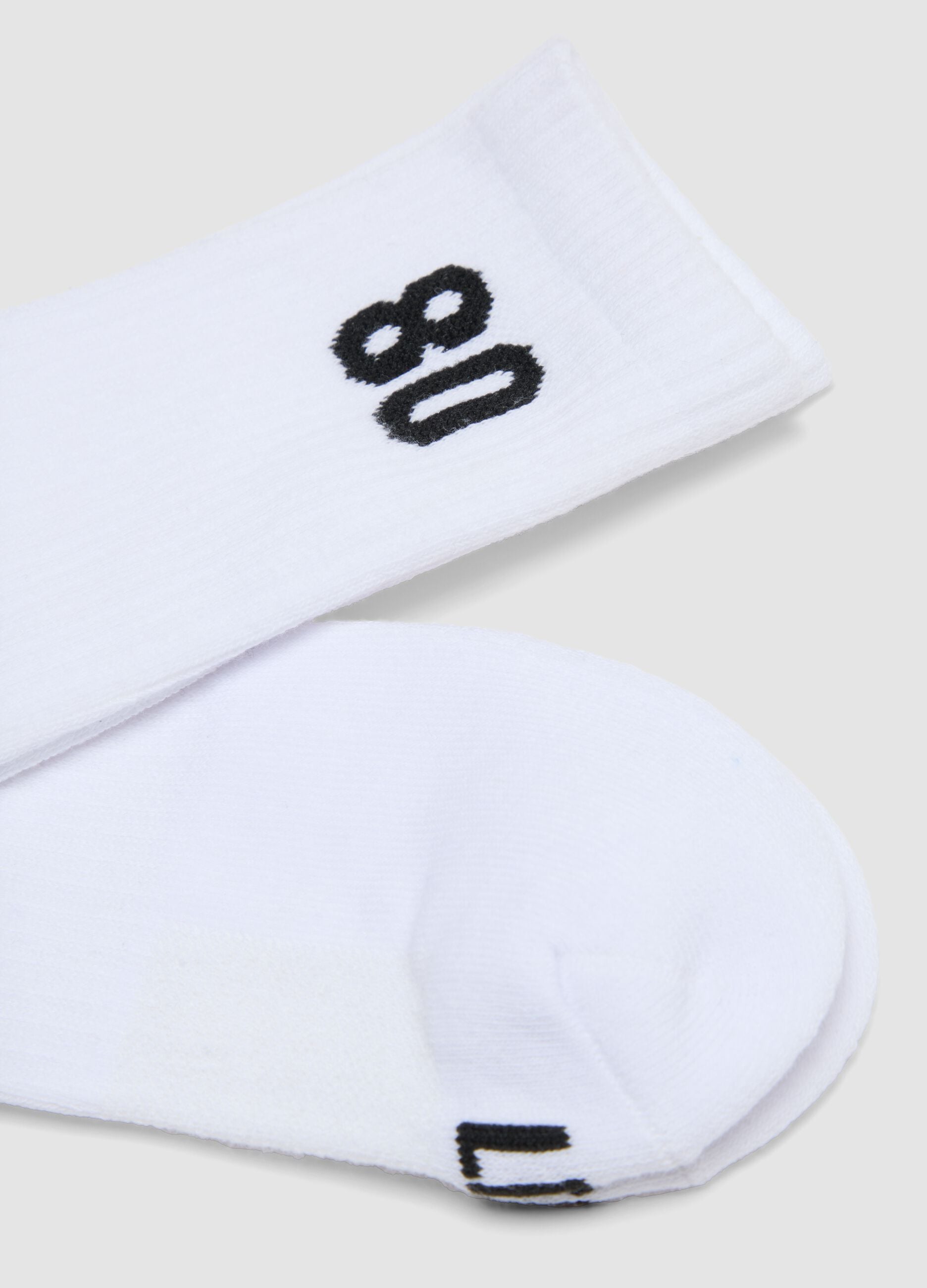 3-pack of white sporty socks in stretchy organic cotton