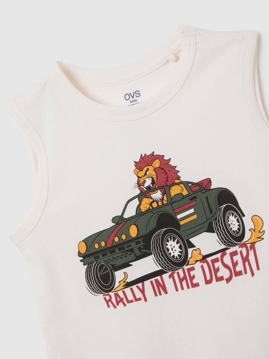 Children's multicolour regular fit cotton vests with prints_2