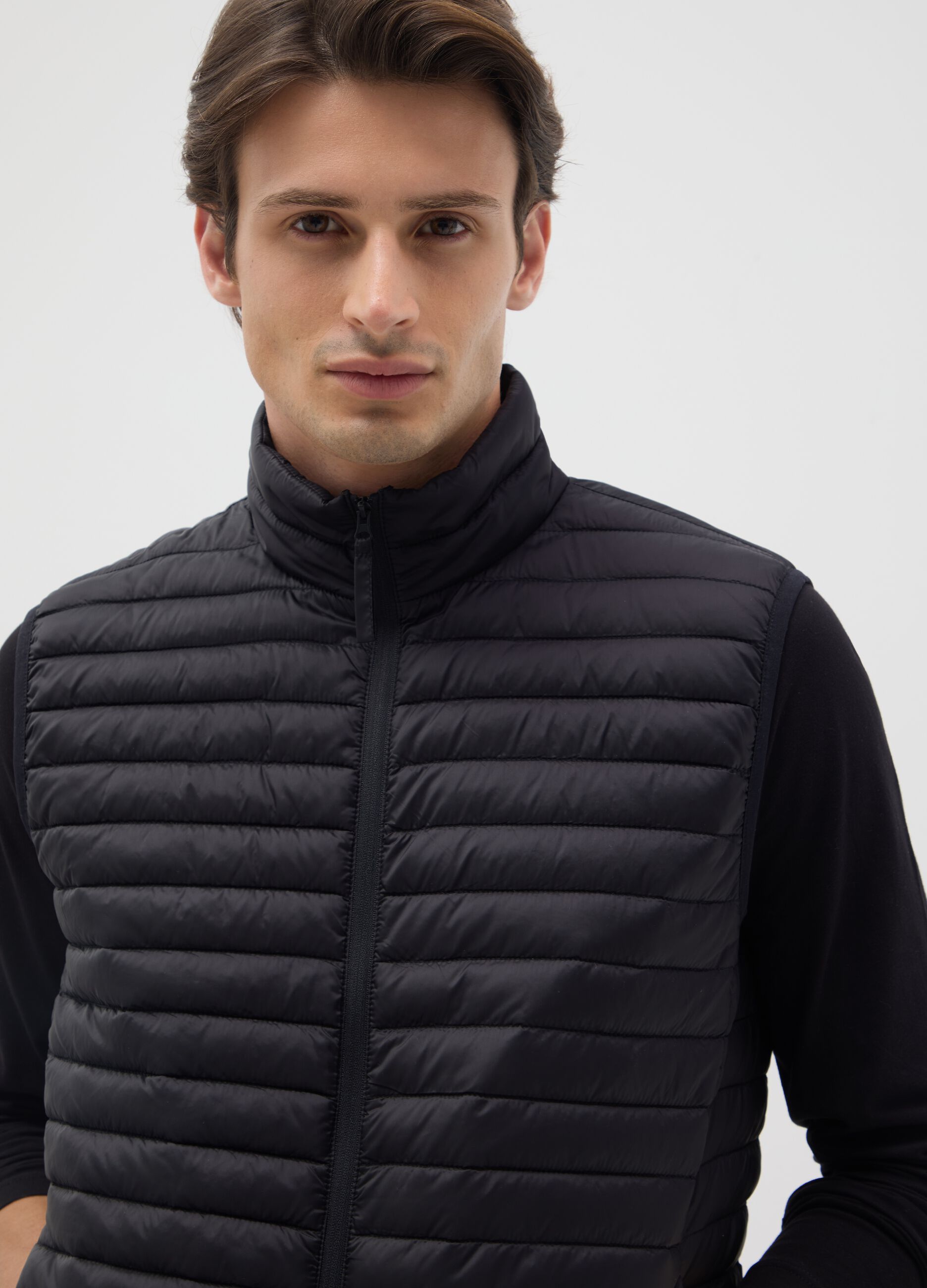 Gilet in nero regular fit