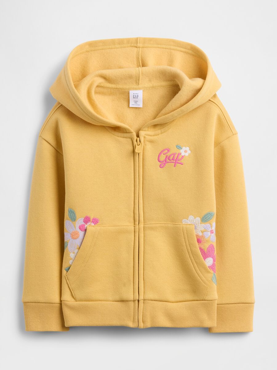 Yellow Hoodie with Full Zip_0
