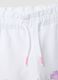 White stretch cotton shorts for girls regular fit_2