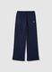 Blue jogger trousers in regular fit cotton blend_4