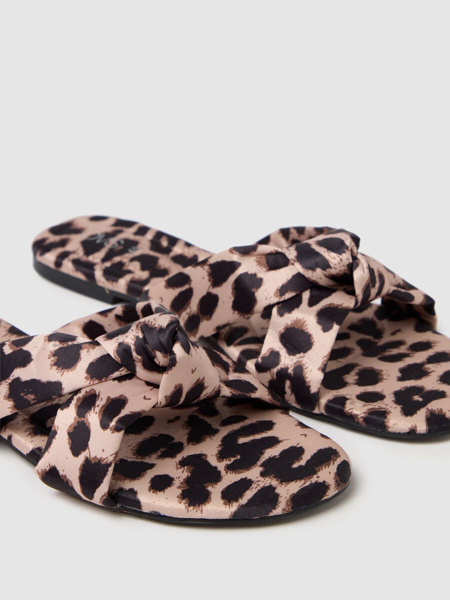 Leopard Print Mixed Material Sandal by Ovs_2