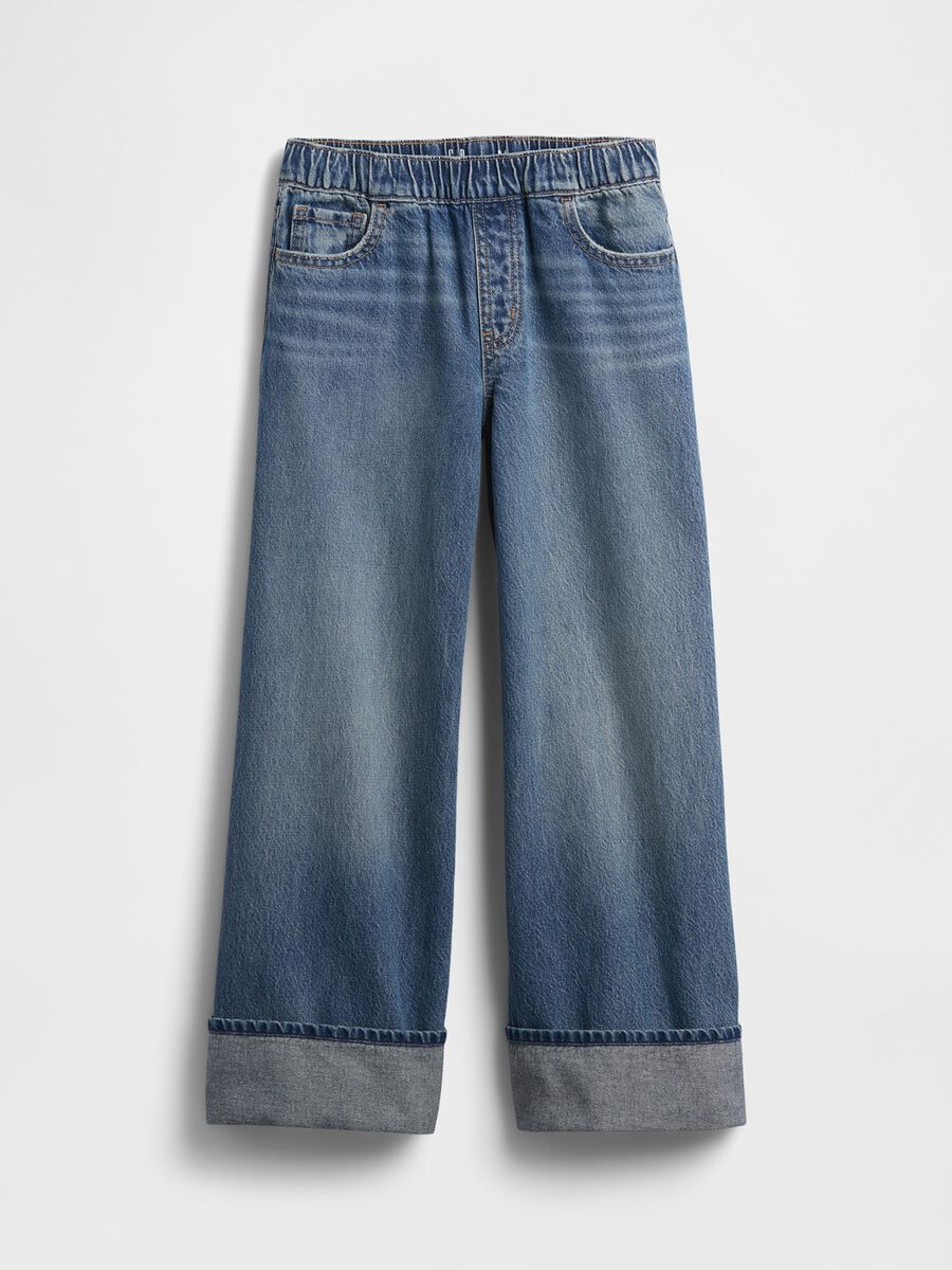 Wide Denim Jeans for Girls_3