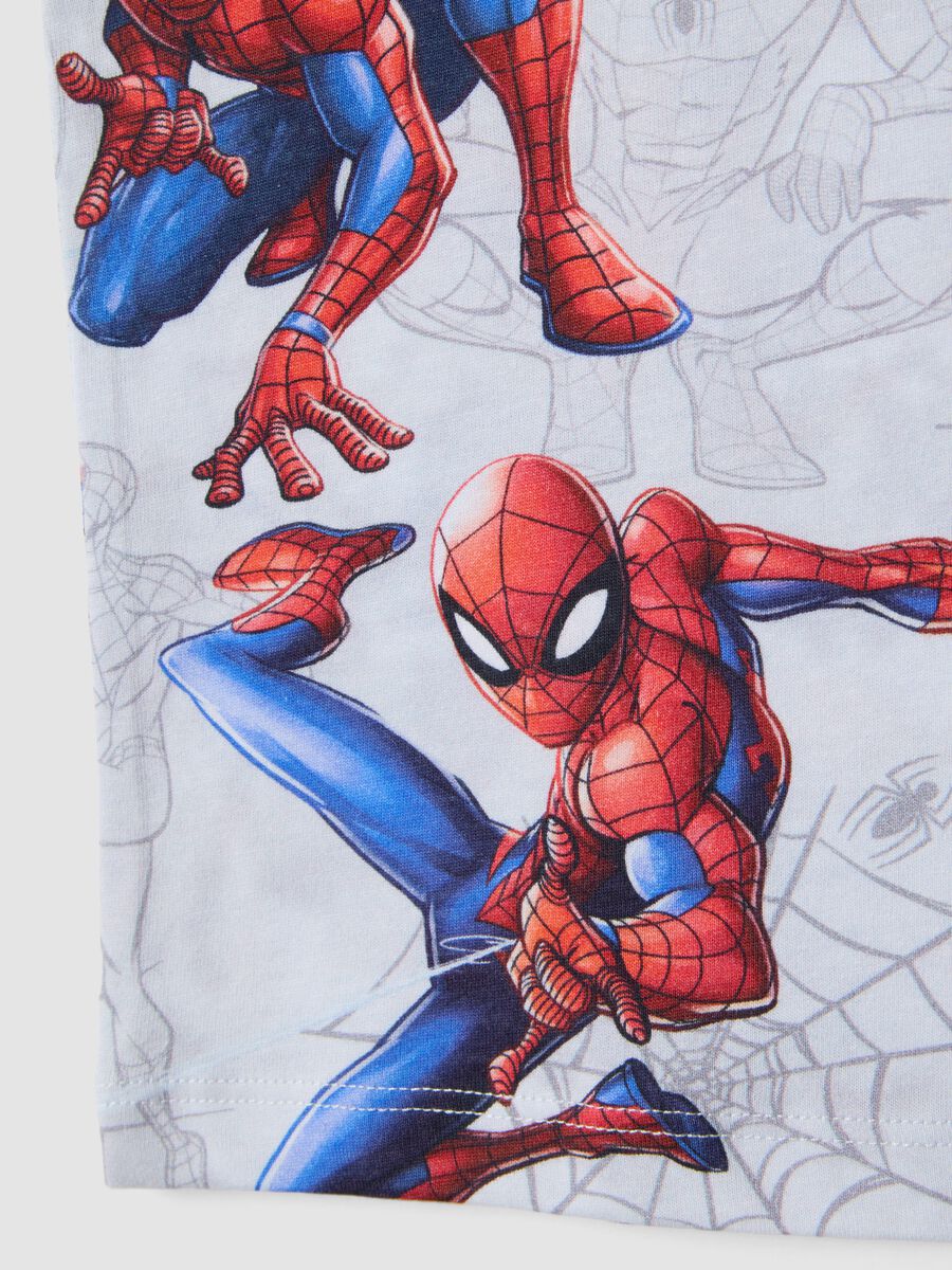Canottiera in puro cotone multicolor da bambino con stampe Spiderman_3