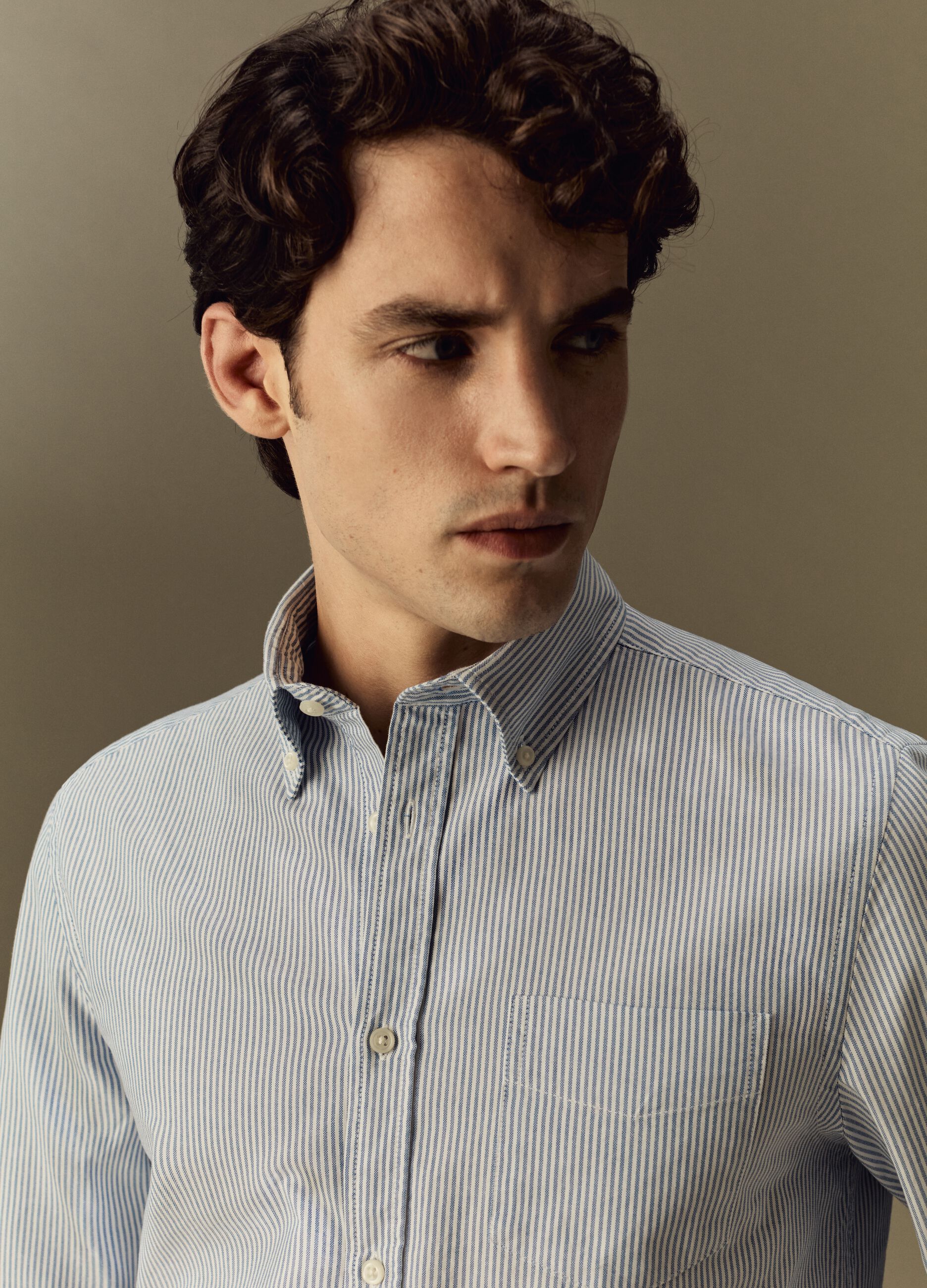 Camicia in cotone oxford a righe_1