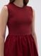 Red cotton midi dress with regular fit_3