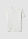 White short sleeve T-shirt regular fit with henley collar_4