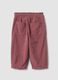 Pantaloni rosa a coste con vita elasticizzata_1
