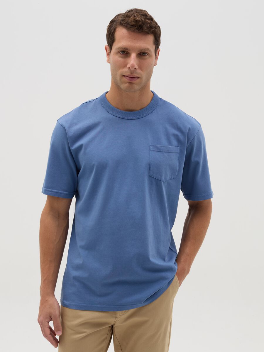Relaxed-fit T-shirt in cotton with pocket_0
