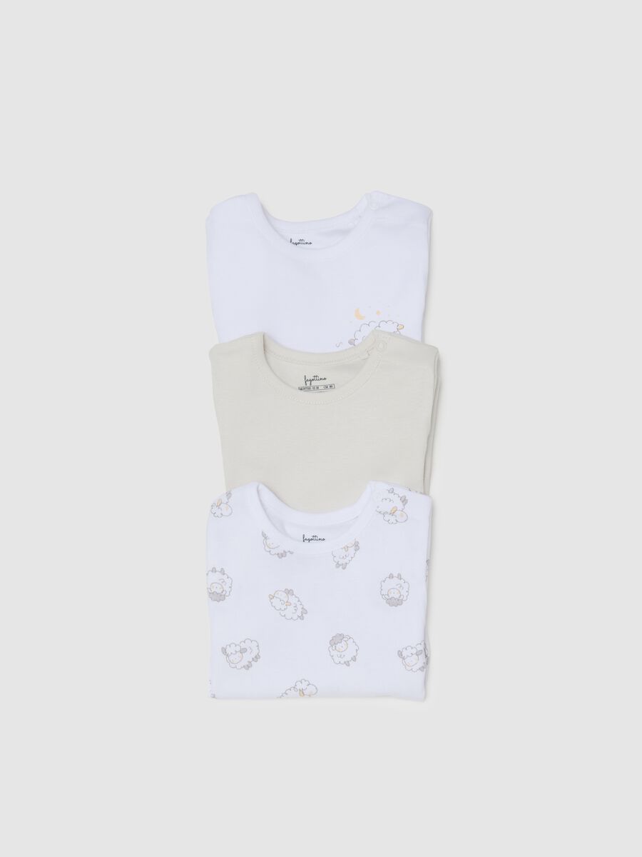 Multicolour pure cotton newborn bodysuits tripack set_3