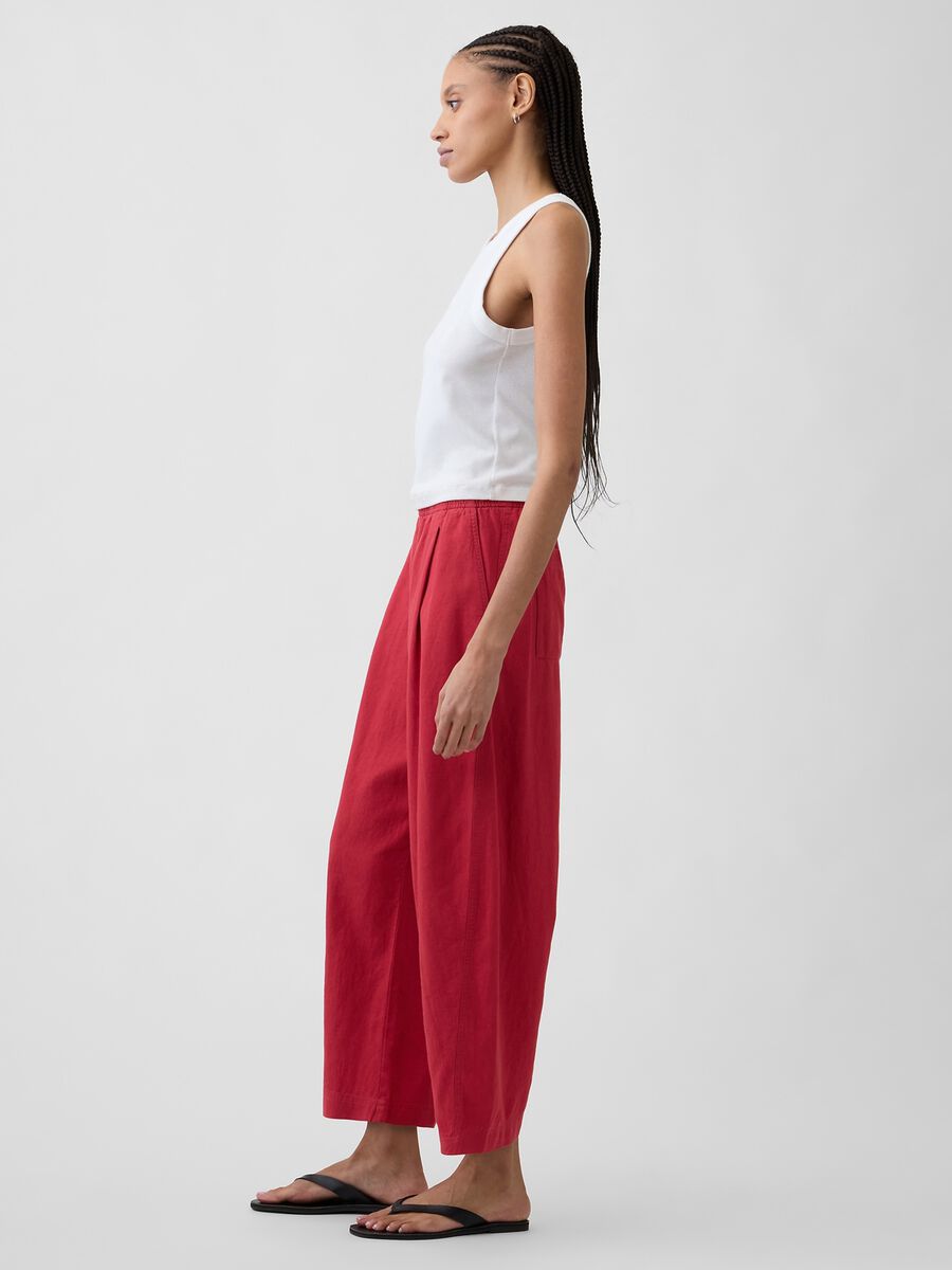 Linen-blend palazzo trousers_3