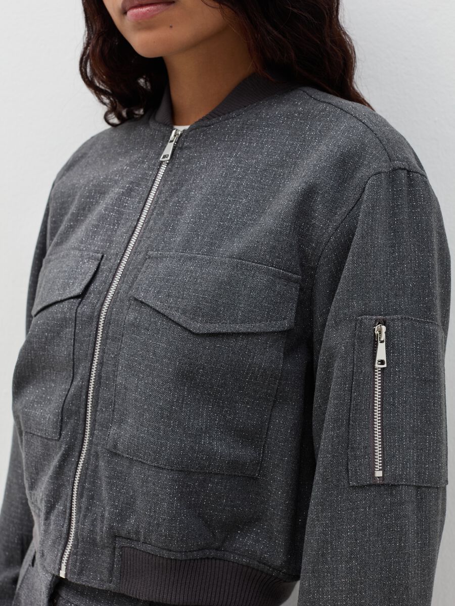 Bomber con lurex full-zip_3