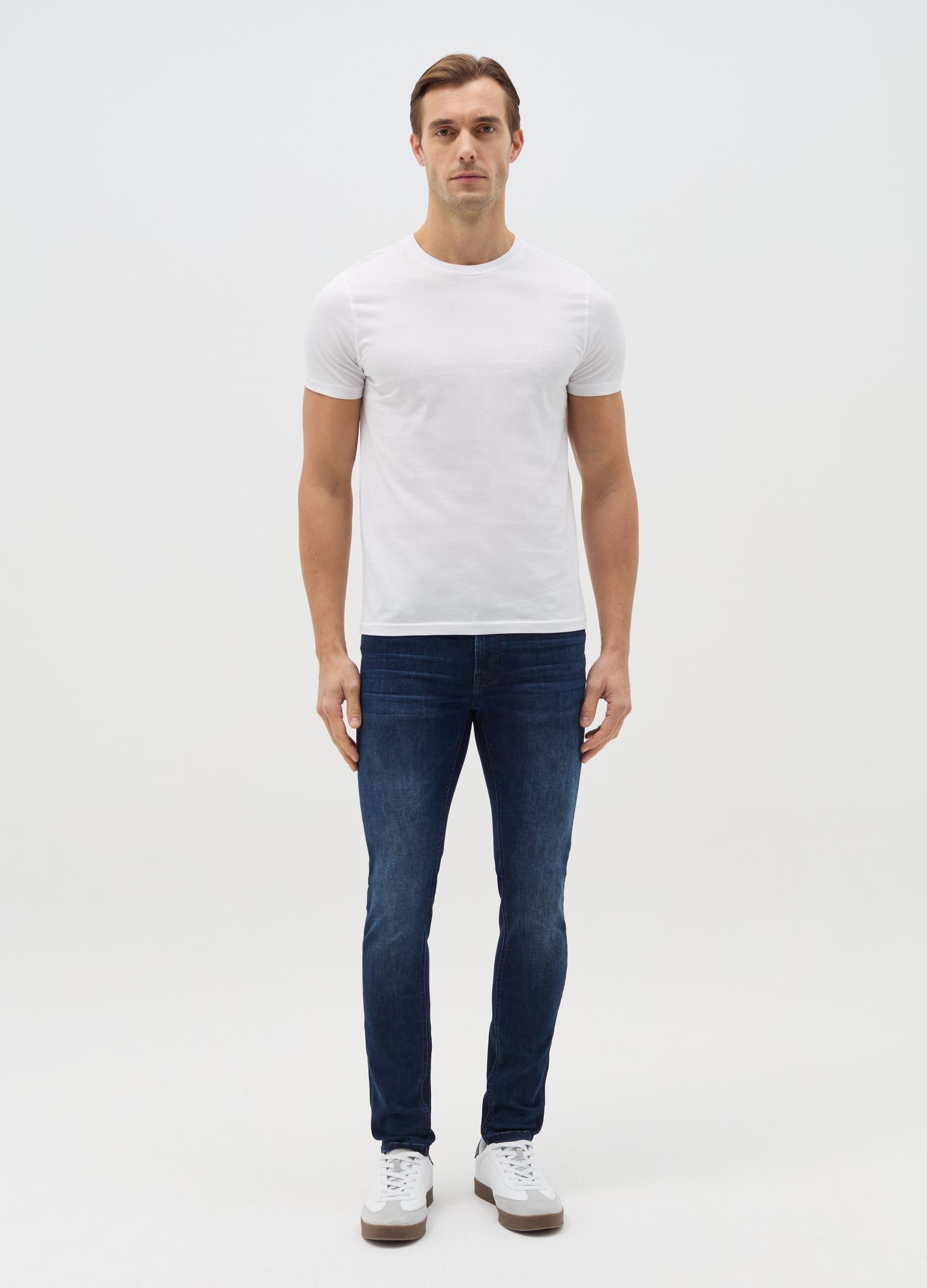 Super-skinny-fit jeans with fading