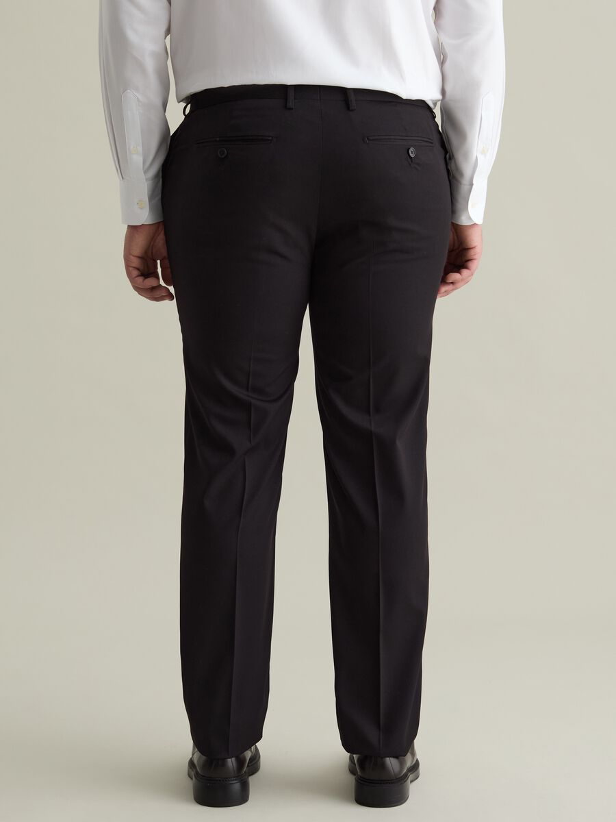 Regular-fit, solid colour smart trousers_2