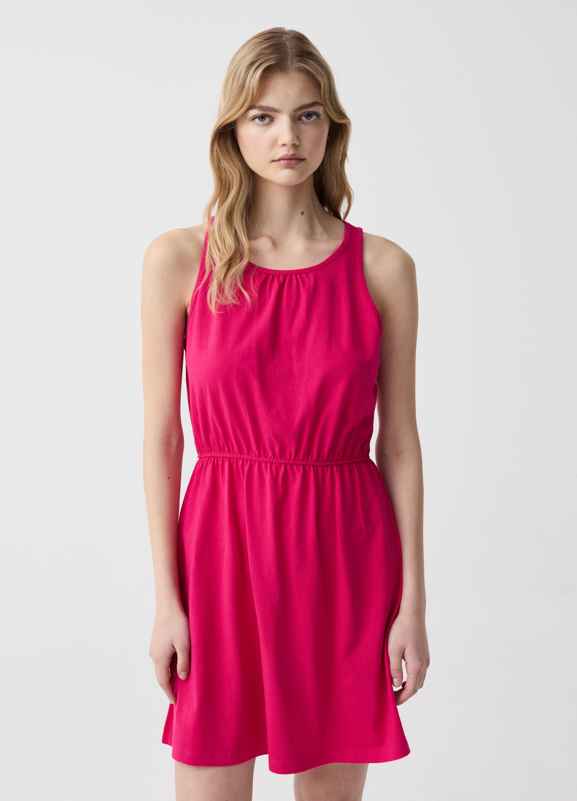 Sleeveless cotton dress