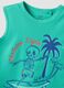 Green pure cotton vest top with surf print_2