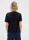 Black viscose blend fitted T-shirt with knot_3