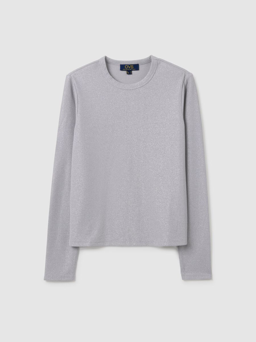 Maglia grigia a maniche lunghe elasticizzata_4
