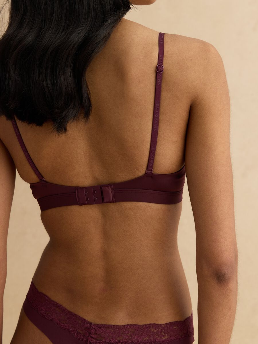 Red Triangle Bra with Lace Details_2