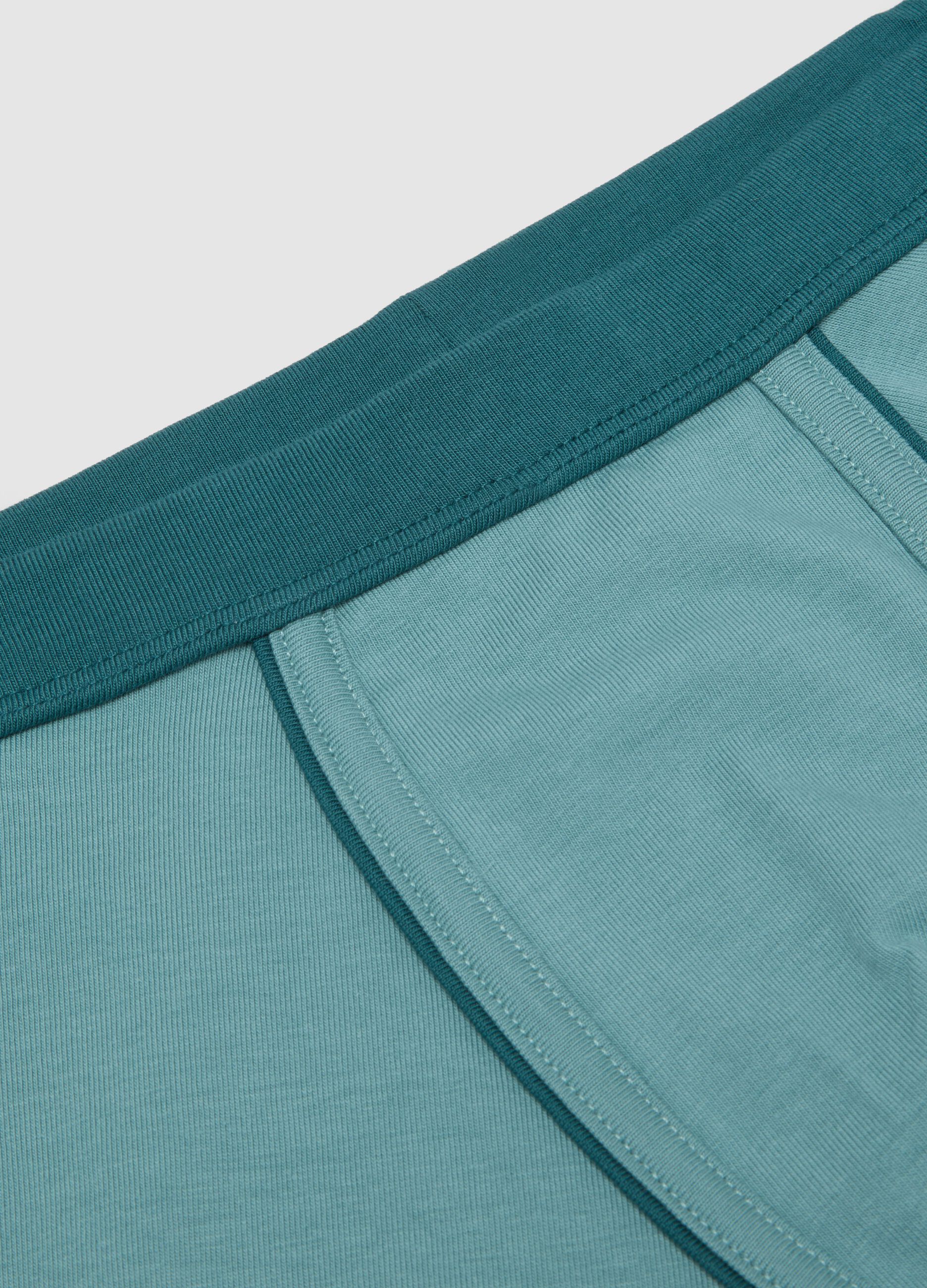 Boys' Stretch Cotton Blue Boxer Shorts
