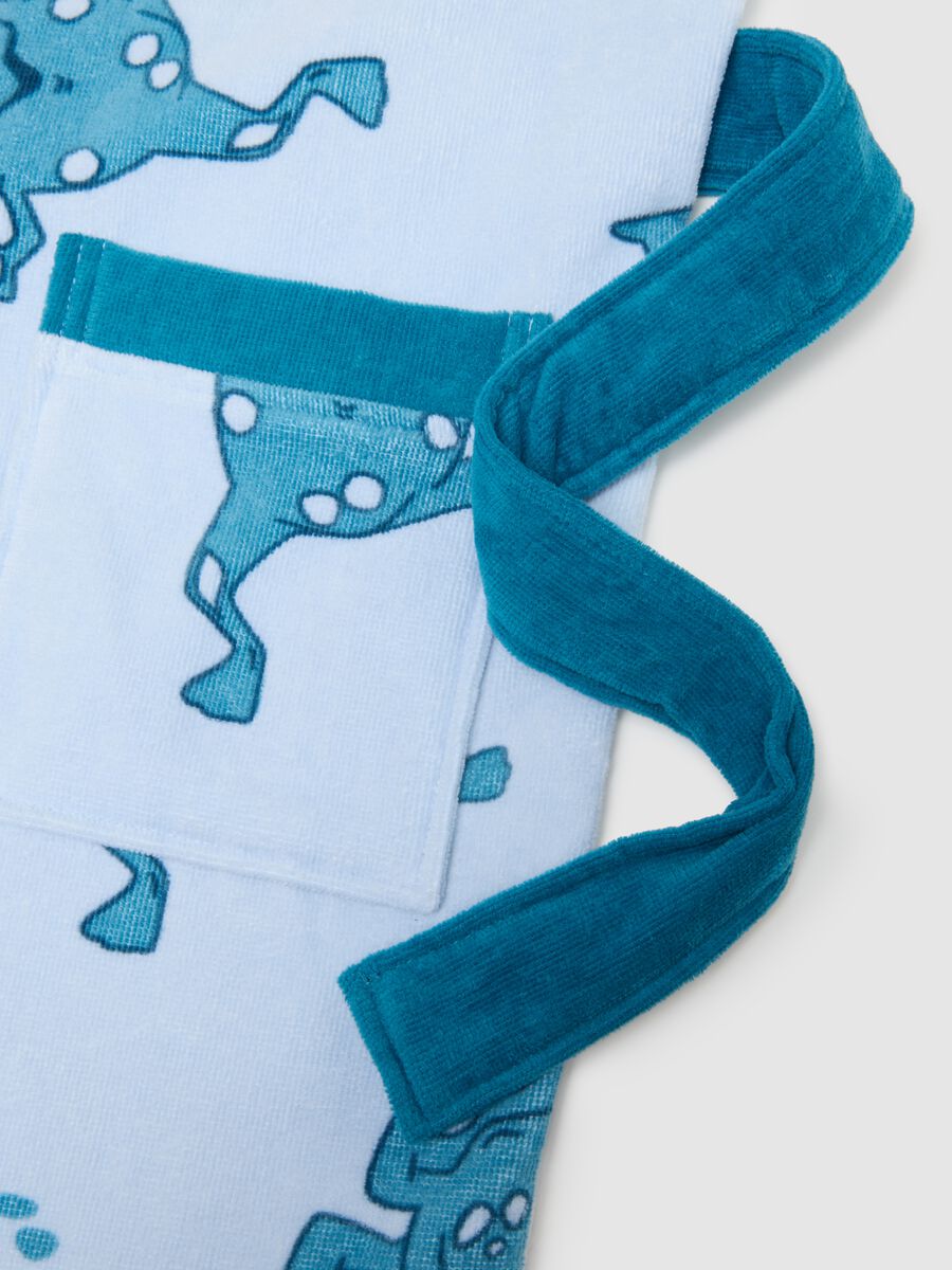 Boys' regular fit multicolour pure cotton bathrobe with prints_2