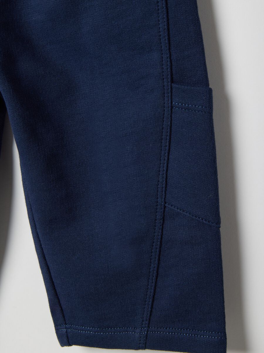 Baby's pure cotton blue trousers in regular fit_3