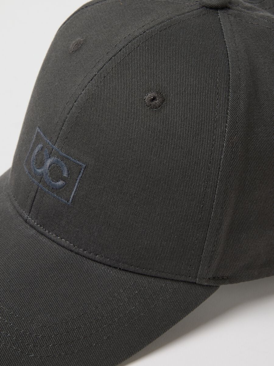 Regular fit black pure cotton baseball cap_2