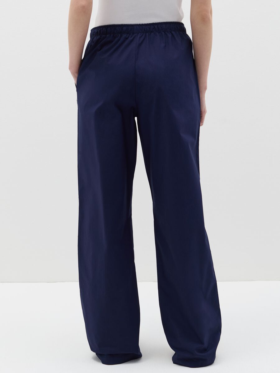 Poplin joggers with contrasting edging_3