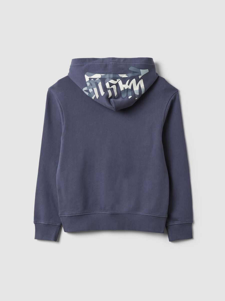 Grey oversized pure cotton hoodie for boys_1