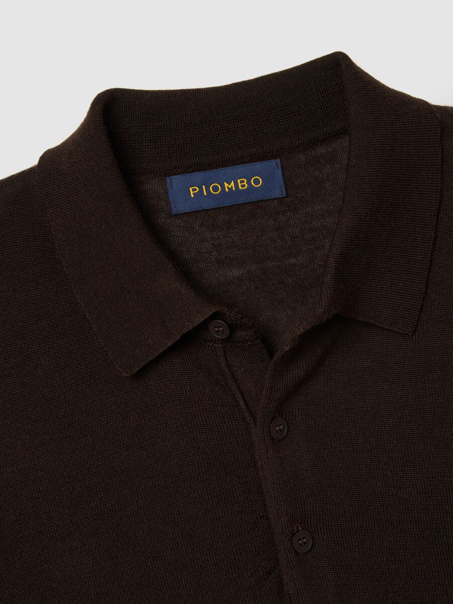Brown pure merino regular fit sweater_1