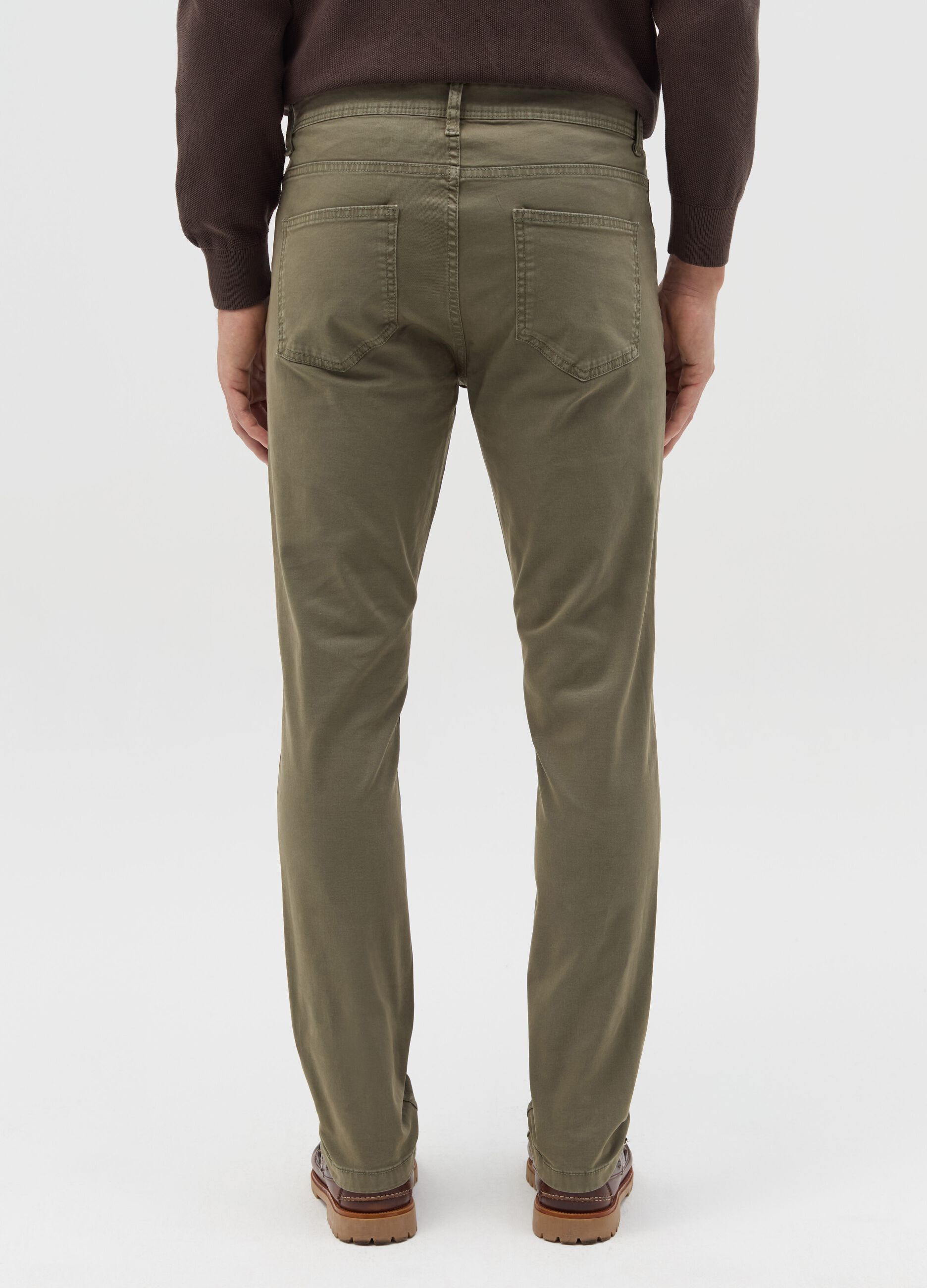 Skinny-fit trousers with five pockets