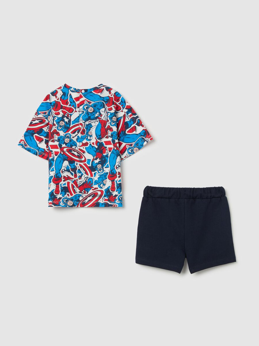 Cotton jogging set with Captain America print_1