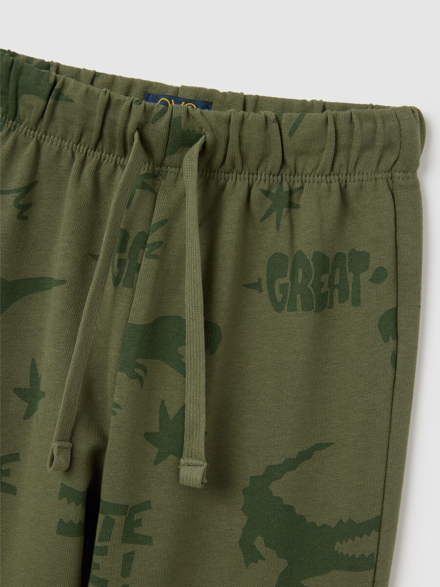 Green pure cotton regular fit children's trousers_2