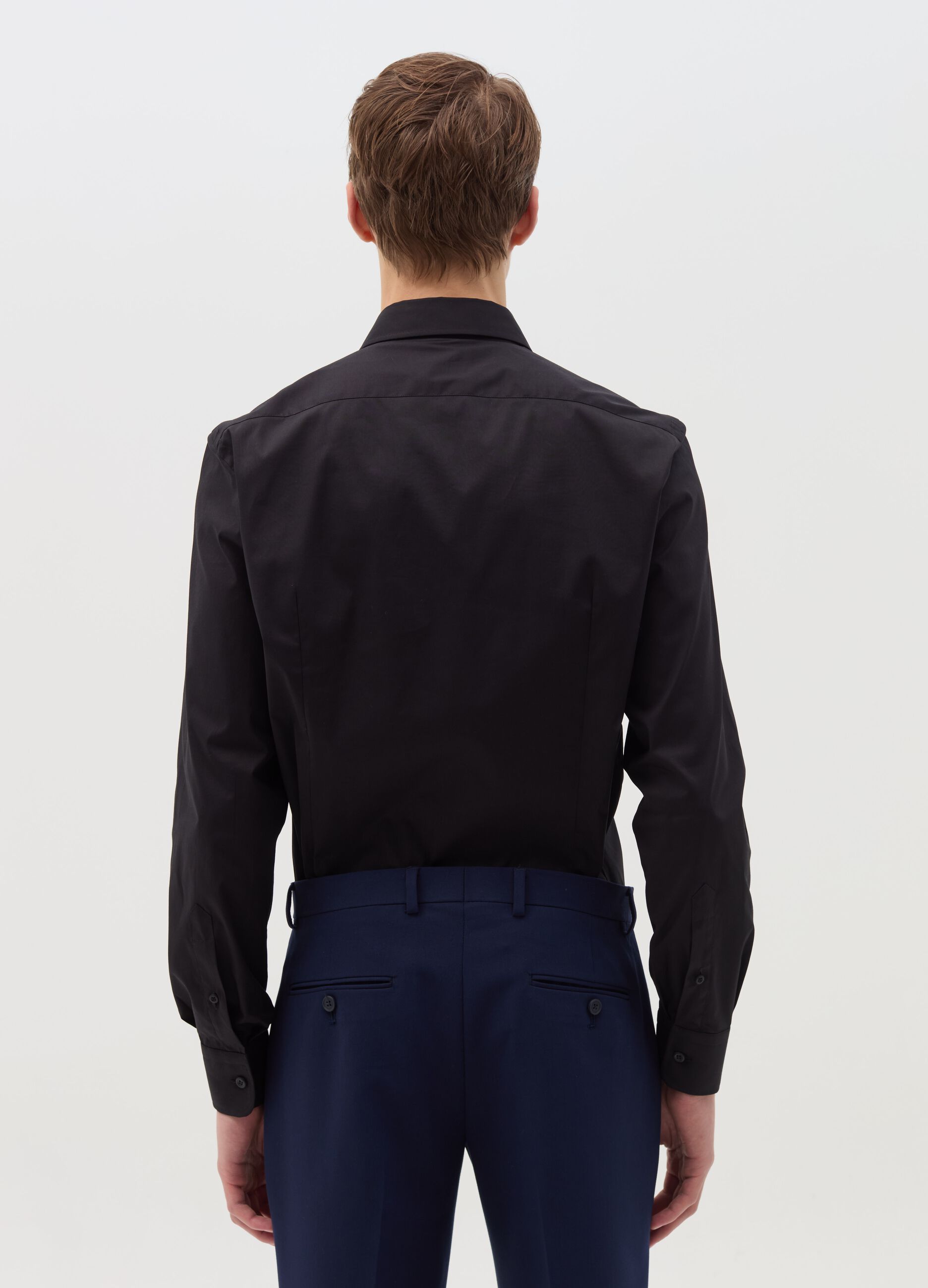 Camicia slim fit in cotone stretch