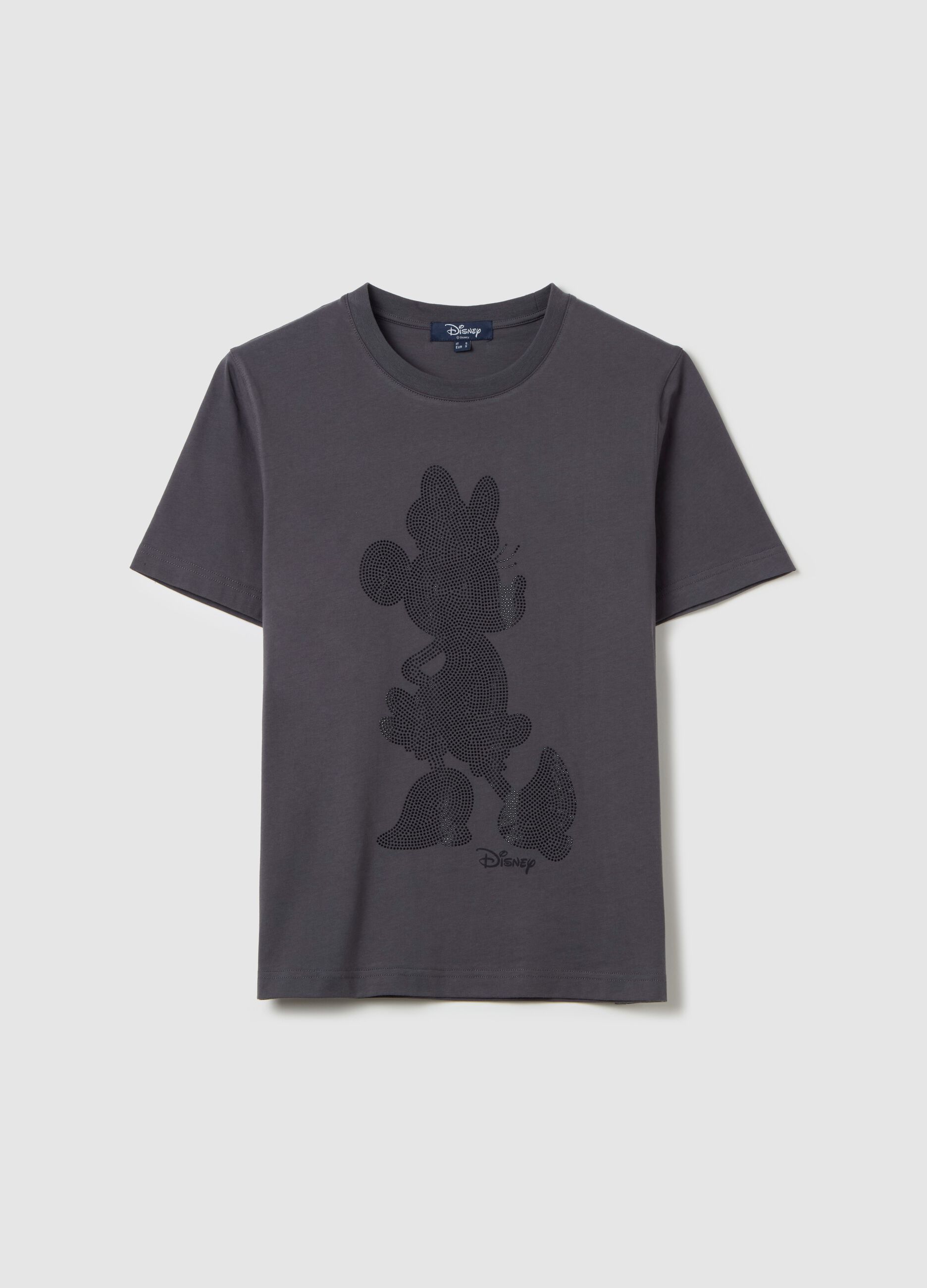 T-shirt with diamanté Minnie Mouse