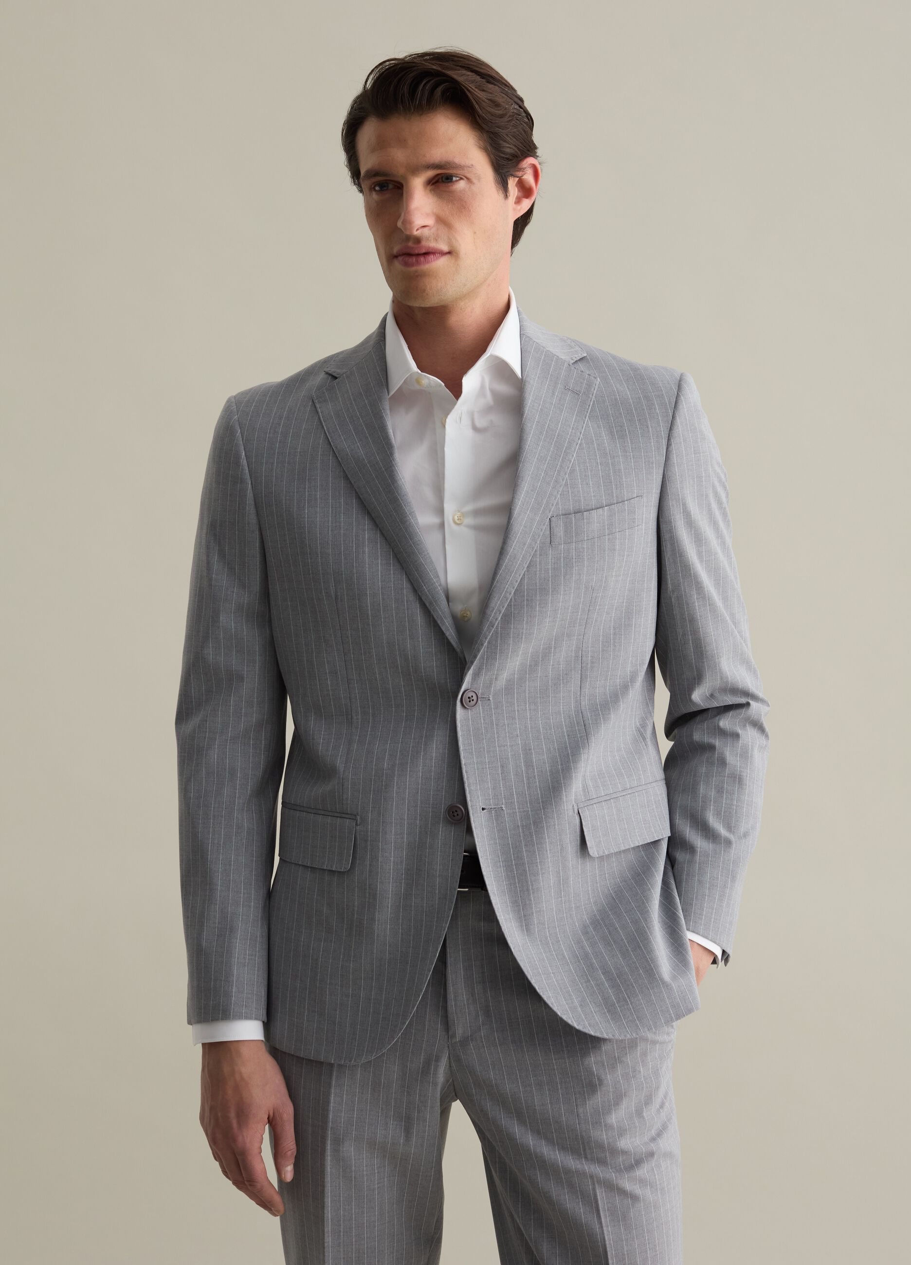 Pinstriped outfit