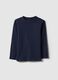 Children's long-sleeve blue cotton shirt regular fit_0
