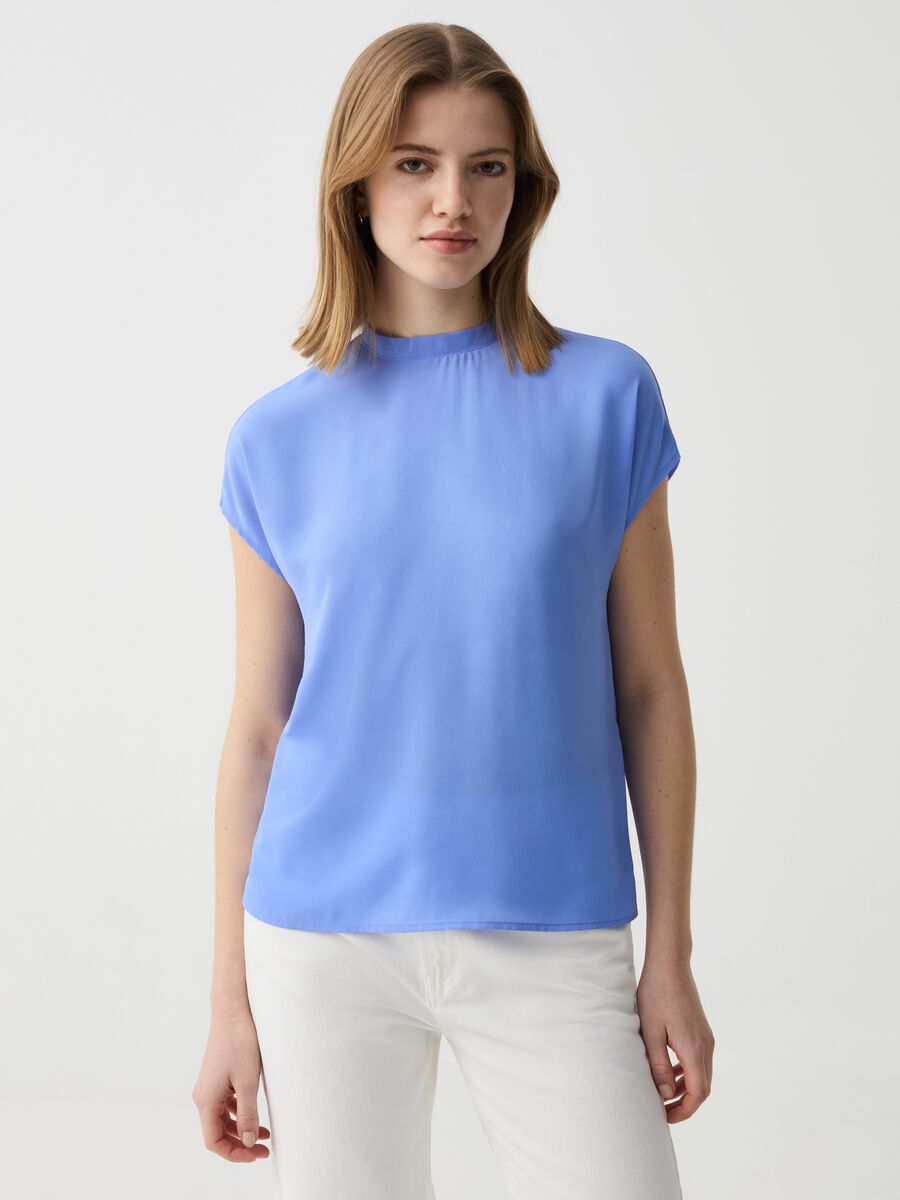 Short-sleeved blouse_0
