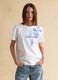 T-shirt in puro cotone bianco regular fit con stampa floreale_2