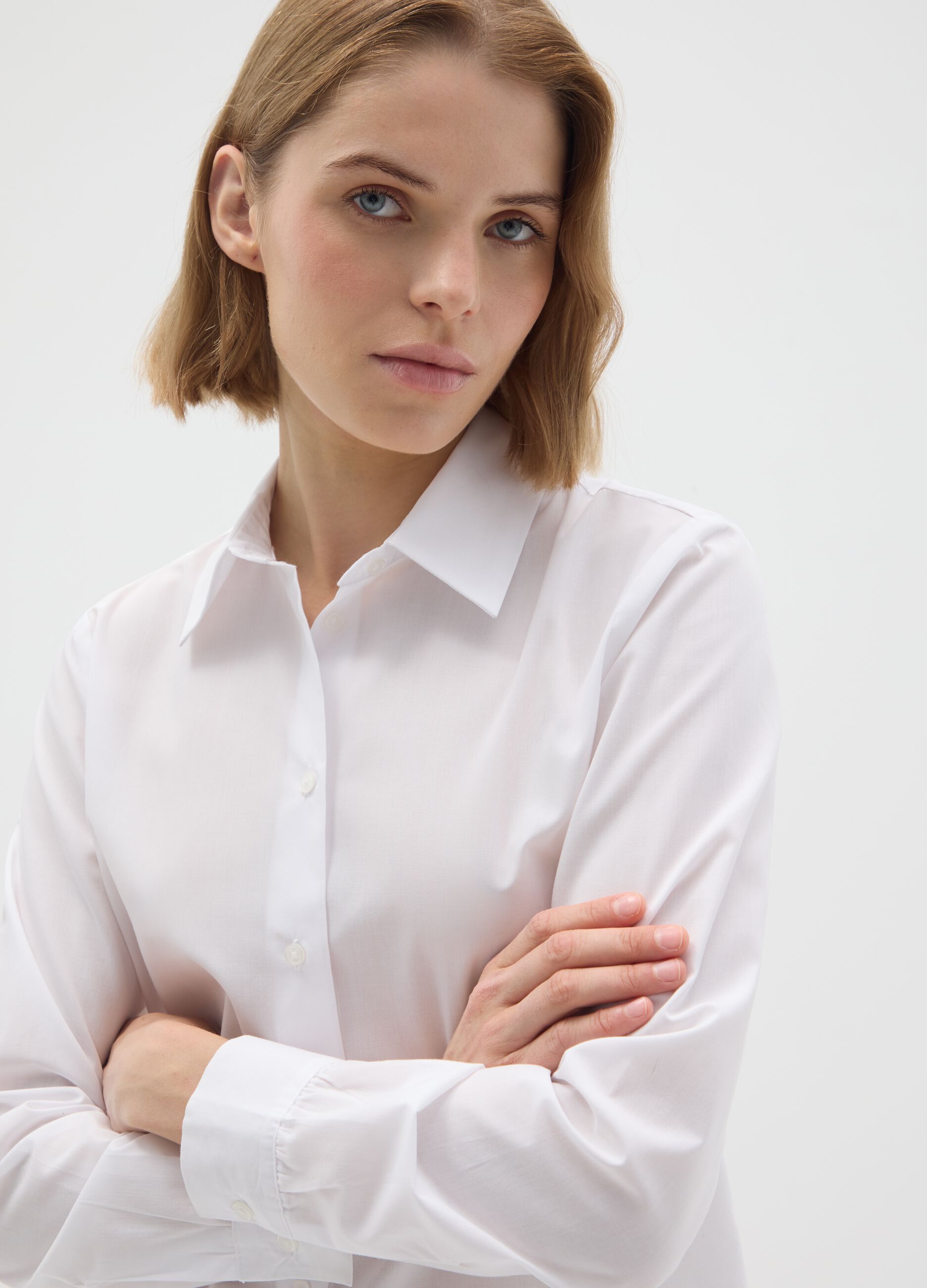 Camicia in cotone bianca slim fit