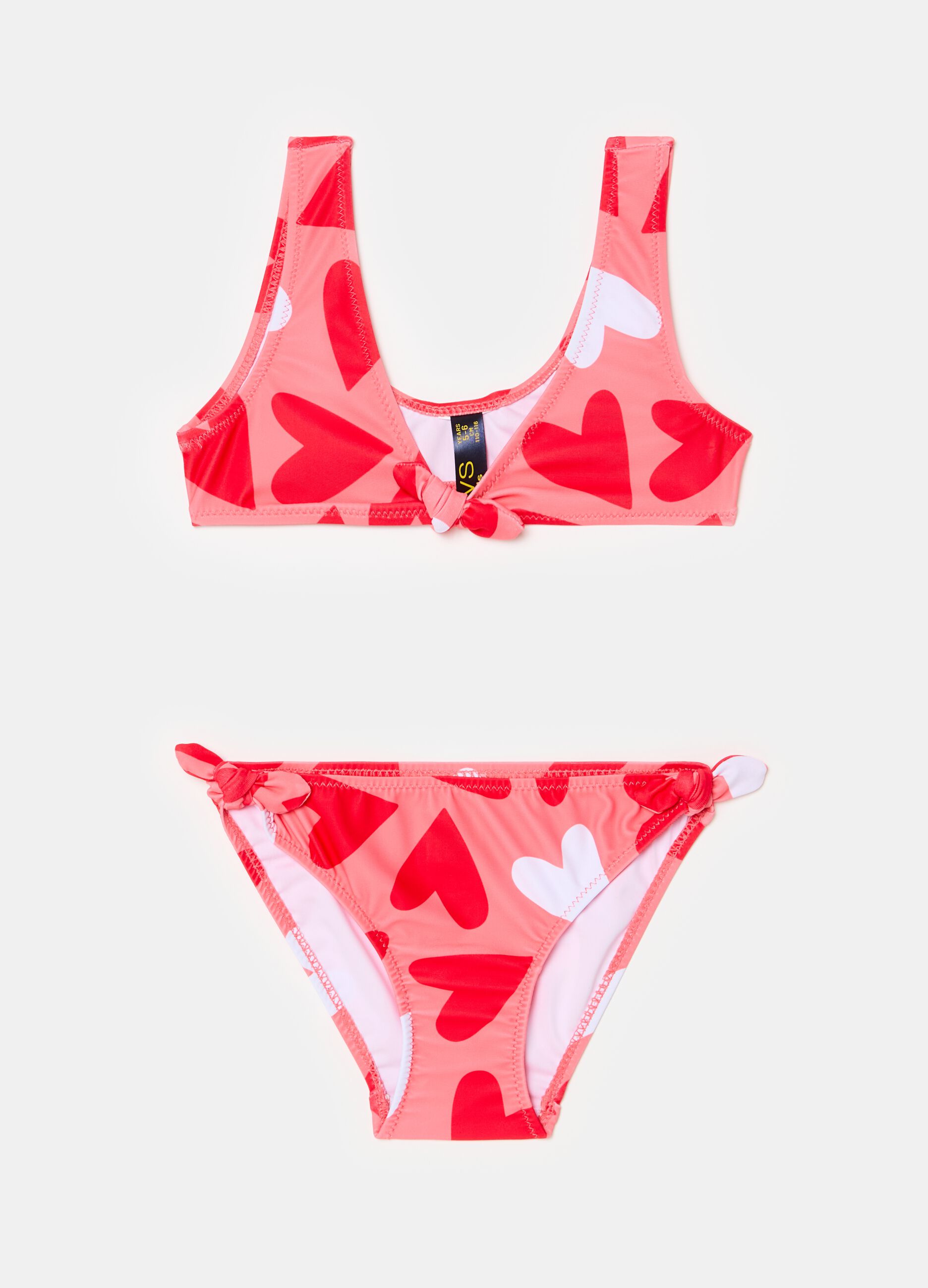 Bikini con stampa cuori