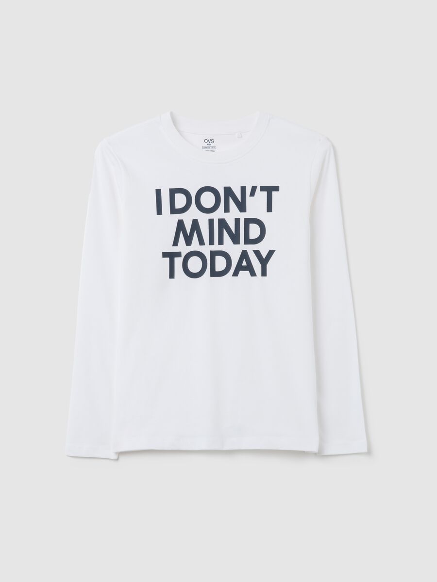 Boy's long white cotton top, regular fit_3