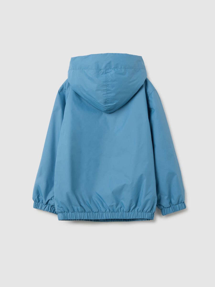 Regular Fit Kid's Jacket in Blue Fabric_1